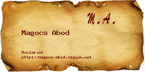 Magocs Abod névjegykártya